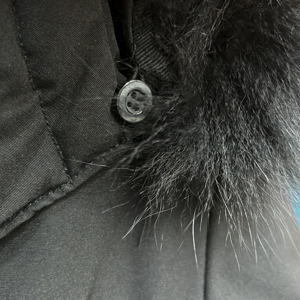 NWT,1 MADISON Detachable FOX FUR PARKA DOWN COAT,(black with black real fur) - Picture 15 of 16